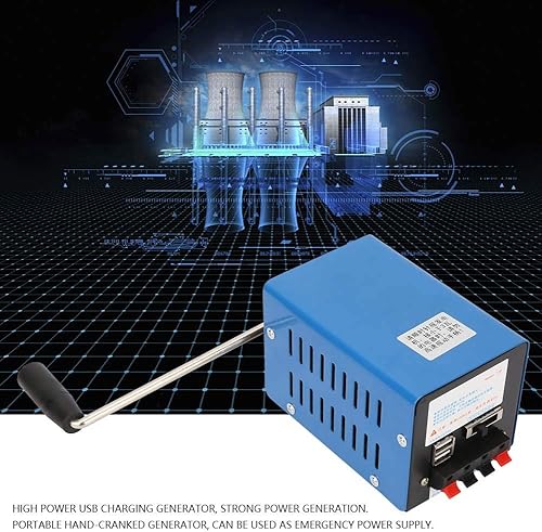 Generatore a Manovella, Generatore di Carica USB Carica Portatile Generatore di Ricarica di Emergenza Dynamotor di Sopravvivenza di Emergenza Power Bank Esterno per Comunicazion - Honorern