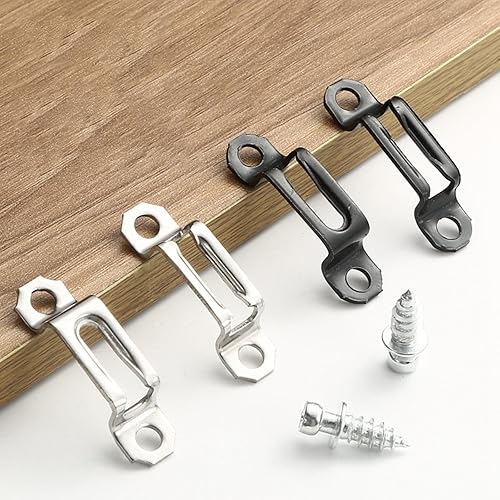 100 Pezzi Connettore Invisibile Viti di Fissaggio 2 in 1 Connettori Nascosti Assemblaggio di Cerniere per Mobili Accessori Hardware per Mobili, D'argento, Piena - Honorern