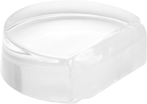 WAGNER Fermaporta CLEAR - 45 x 39 x 16 mm I Fermaporta a pavimento da incollare indoor e outdoor I Corpo in plastica pregiata, protezione paracolpi in gomma termostatica - 15502711 - Honorern