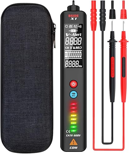 Bside Voltage Tester Multimetro EBTN LCD Rilevatore di tensione alternata senza contatto con sensibilità regolabile, torcia a LED, Dual Range 6 V ~ 1000 V/90 V ~ 1000 V - Honorern