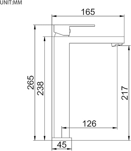 Ibergrif M11105 Atenas, Miscelatore Lavabo Alto, Rubinetto Monocomando per Bagno, Cromo, Argento - Honorern