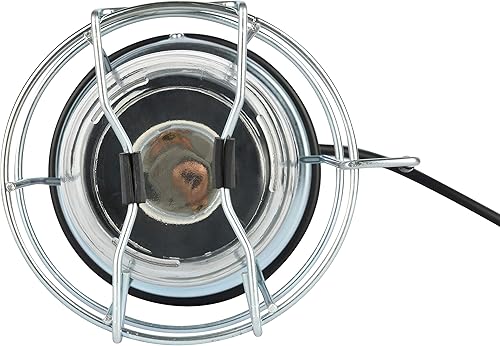 Electraline 70303 Lampada Portatile da Lavoro con cavo 5 metri, 60W, Uso in Cantiere/Ispezione/Officina/Cantina/Lavoro/Garage, Griglia in Metallo - Honorern