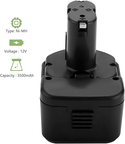 Joiry 3.5Ah 12V Ni-MH EB1222HL Sostituire Batteria per Hitachi EB1214L EB1214S EB1220BL EB1220HL EB1220HS EB1220RS EB1222HL EB1226HL EB1230HL EB1230R EB1230X EB1233X - Honorern