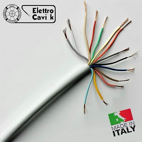 ® ELETTRO CAVI K - CAVO FROR CITOFONICO 14x0,50 MM² ANTIFIAMMA PER CITOFONO E VIDEOCITFONO MULTIPOLARE 14 POLI 10 METRI - Honorern