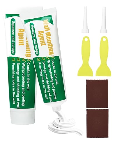 SOSALUK Pasta per Riparazione Parete Bianca 200g - Mastice Parete Bianca - Resistente all'Umidità e alle Crepe - Asciugatura Rapida - 2 Unità - Honorern