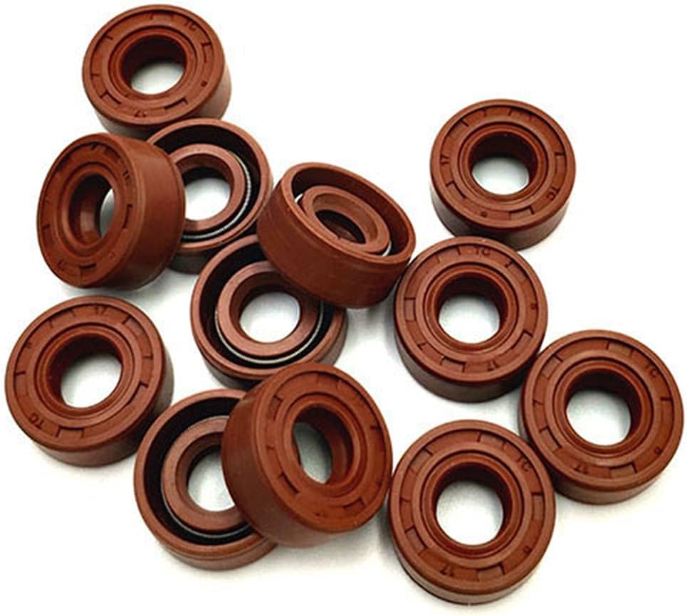 FKM albero Paraolio Tc FPM Coperto doppio labbro con la giarrettiera, 12X21X5mm 2Pcs - Honorern