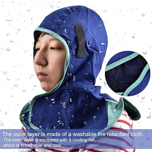 Cappuccio ignifugo, comodo da usare Cappuccio della testa del saldatore Strato esterno lavabile Fresco traspirante per la saldatura - Honorern