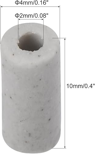 Tubo in Ceramica Protezione Isolata Fascio Cavi Elettronici Tubo Isolamento Termico 2x4x10mm, 150pz - Honorern