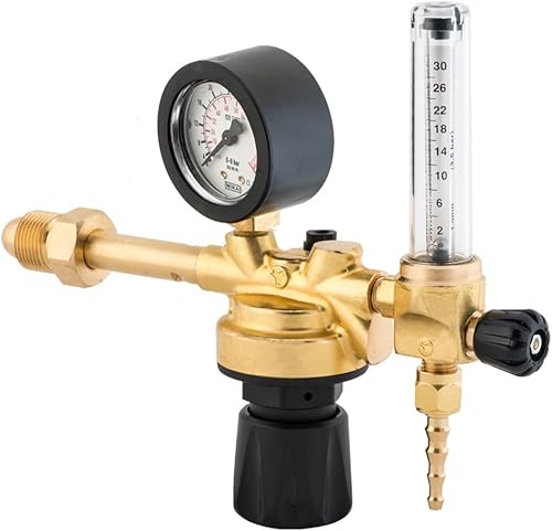 RIDUTTORE DI PRESSIONE OXYTURBO ARGON CON FLUSSOMETRO F246400D98 BOMBOLE 300 BAR SALDATRICI MIG MAG TIG USCITA 3.5 BAR - Honorern