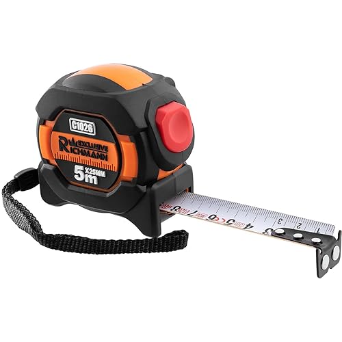 RICHMANN Metro a nastro per metro a nastro, 3 m, 5 m, 8 m, magnetico, in nylon, classe 1 (5 m/25 mm) - Honorern