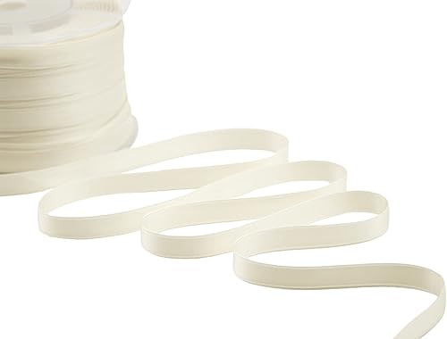 Nastro Doppio Raso, Tessuto Italiano - Latte, 10 mm x 25 m - Honorern