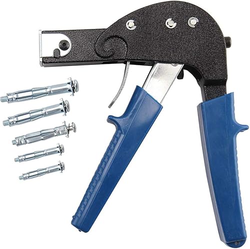 Heavy Duty pistola cava parete cavità muro ancoraggio muro cartongesso fissaggio strumento di fissaggio+3 diversi fissaggi a parete in metallo tasselli (M4* 32mm, M5* 52mm, M6* 65mm) - Honorern
