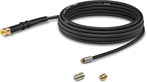 Kärcher Kit di pulizia tubi PC 7.5 per idropulitrice (lunghezza: 7,5 m), effetto pulizia a 360° grazie all'ugello rotante in ottone e acciaio inossidabile, tubo flessibile di qualità, nero - Honorern
