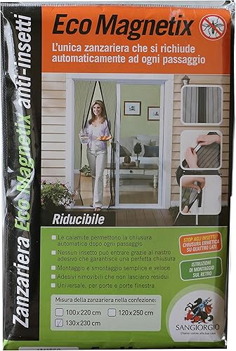 ZANZARIERA MAGNETICA RIDUCIBILE 130X230 Nera - Honorern