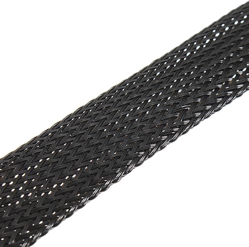 6M 8Mm/10Mm/12Mm/15Mm/20Mm Cavo del Legare Guaina Espandibile Manicotto Intrecciato Telaio Tubo Nero-20Mm - Honorern