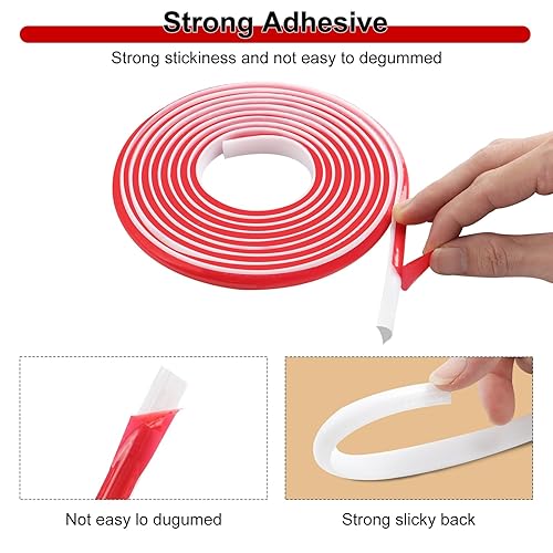 TECDW Modanatura a Corona Flessibile Autoadesiva 5M x 12mm x 9mm, Rifiniture per Modanature, Strisce di Calaftaggio Triangolare Autoadesiva per Parete, Armadietti, Pavimenti, Soffitti, Battiscopa - Honorern