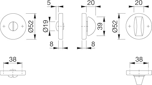 Hoppe rotondo di Rosetta Cilindro a Profilo, 2803608 - Honorern