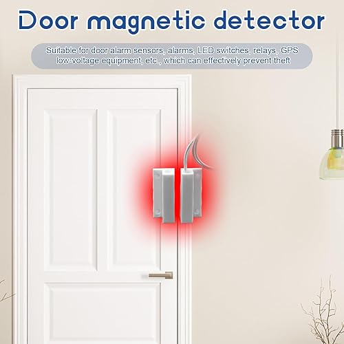 5 Sensori Interruttore Magnetico, Sensore Porta Finestra ABS, Allarme Porta Finestra, Interruttore Magnetico Sistema Allarme Sicurezza Domestica, Allarme Interruttore Contatto Porta Finestra Magnetico - Honorern