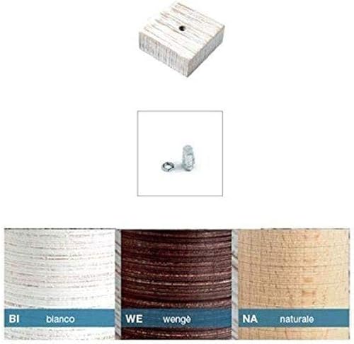 ROSONE QUADRATO IN LEGNO BIANCO 3 FORI - Honorern