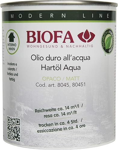 8045 Olio naturale OPACO per mobili e parquet all' acqua incolore 2,5 lt - Honorern