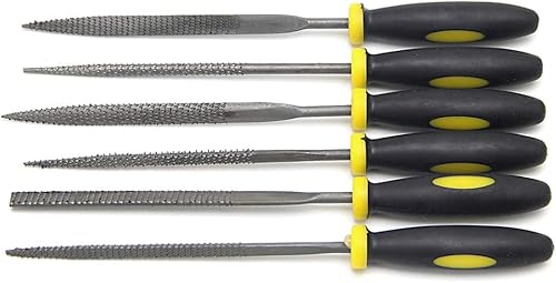 BYUTFA 6 Pezzi 140 mm Mini raspa per limatura in Metallo Lima ad ago Strumenti per Legno Lavorazione Manuale del Legno - Honorern