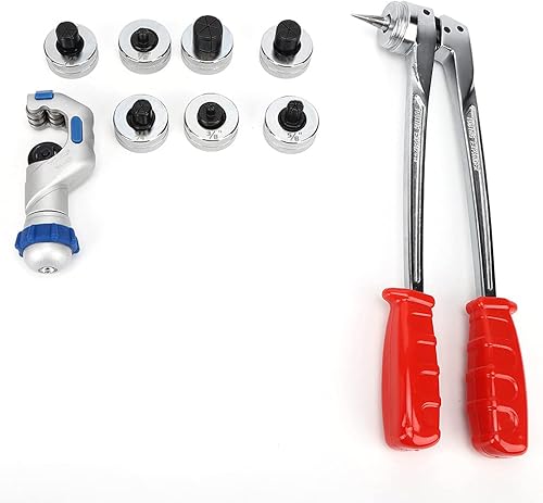 Strumento di Svasatura Manuale Del Tubo Espansore di Tubi di Rame Kit di dilatazione Del Tubo Con Teste di Espansione Tagliabordi per Tubi di Alluminio Elettrodomestici - Honorern