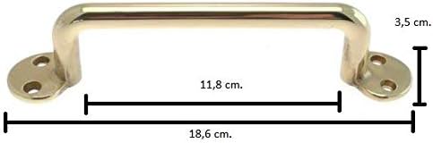 Maniglia maniglione Ponte mm.160 per porte e portoni in legno ottone bronzato graffiato verniciato manopola universale - Honorern