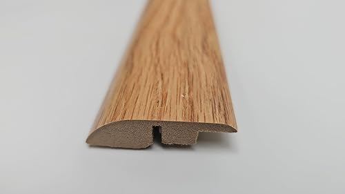 Profilo rampa in MDF, striscia di soglia, lunghezza 1 m, larghezza 44 mm, altezza regolabile da 6 a 12 mm, striscia di transizione per pavimenti in laminato e legno, facile da installare - Honorern