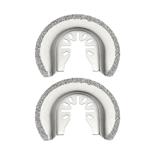 2 Pezzi 64mm Semicircolare Lama Diamantata Di Ricambio Lama Di Taglio Multiutensile Oscillante Lame Diamantate Grana Rimozione Stucco Compatibile Con Bosch Compatibile Con Dewalt - Honorern