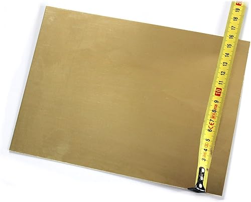 Lamiera in ottone ricotto da 220 x 160 x 0,5 mm, per lavori manuali, fai da te, decorazione, gioielli o industriali - Honorern