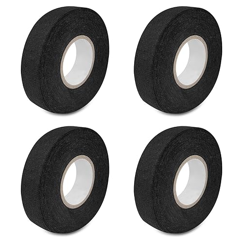 4 Pezzi Nastro Isolante, Nastro Adesivo Telato, Nastro in Tessuto per Auto, Nastro per Cablaggio Automobilistico, Nastro in Industriale Autoadesivo per Fili a Vista-Auto, Moto e Cavi - Honorern
