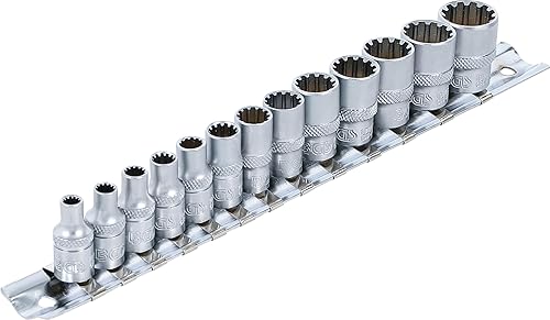 BGS 2150 Gear Lock Set di inserti per chiavi a bussola, 13 pezzi, 6,3 mm (1/4’’) - Honorern