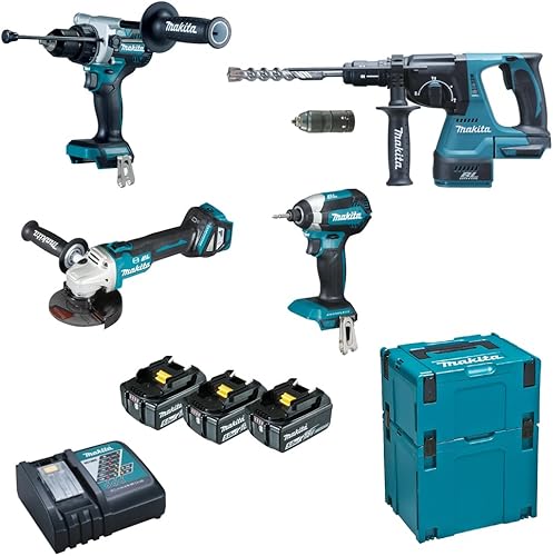 Combo DTD153+DHP486+DGA513 BL 18V LXT 5Ah 3 bat. MakPac marca Makita - Honorern