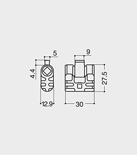 CILINDRO DI ADATTAMENTO OVALE PER SERRATURE CISA E SIMILARE ESIN PLAST ART. 099992152001 IN POLIAMMIDE NYLON COLORE NERO PER BLOCCHETTO LIBERO OCCUPATO - Honorern