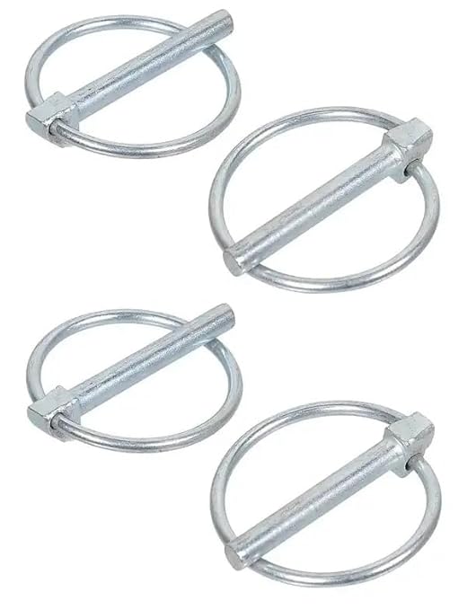 4x Spine a scatto 12mm x 55mm perni a sgancio rapido molla acciaio anello copiglie tagliaerba tosaerba trattore - Honorern