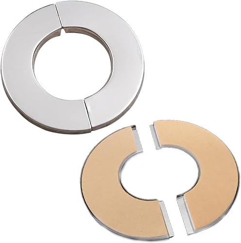 2 manicotti per tubi, 61 mm, valvola in acciaio cromato con coperchio alto per lo scarico del lavandino - Honorern