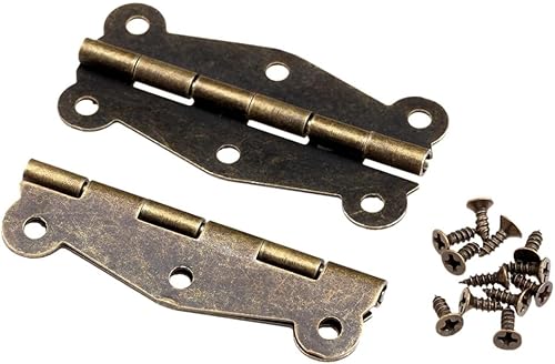 20 cerniere in ottone vintage a forma di farfalla, in ferro vintage a forma di farfalla, cerniere in bronzo antico, per mobili, armadi, cassetti, porte, cerniere hardware (49 x 23 mm) - Honorern