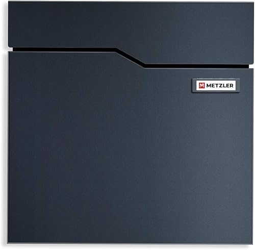 Hoffmann - Cassetta delle lettere in antracite RAL 7016, verniciata a polvere e con scomparto per giornali, con targhetta intercambiabile, cassetta postale di alta qualità con targhetta per il - Honorern