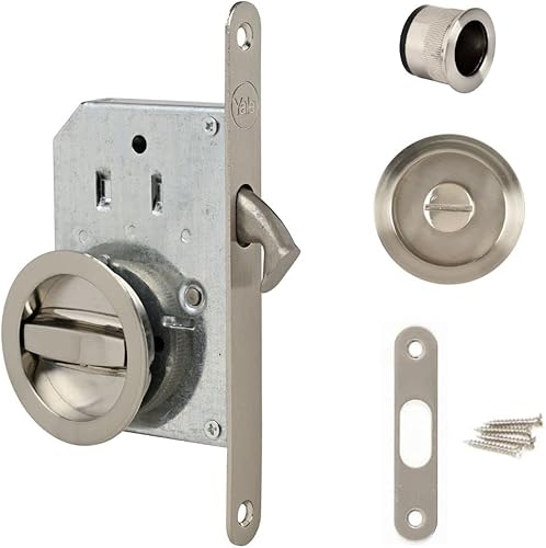 Yale 22057000 Kit Serratura per Porta Scorrevole, Nichelato Spazzolato - Honorern