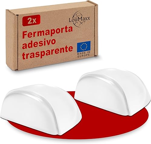 Fermaporta Pavimento Autoadesivo - Set di 2 Ferma Porta da Pavimento Semicircolari Trasparenti da Attaccare – Paraurti Adesivo Adatto a Tutti i Pavimenti Duri, per Proteggere Muro e Mobili - Honorern