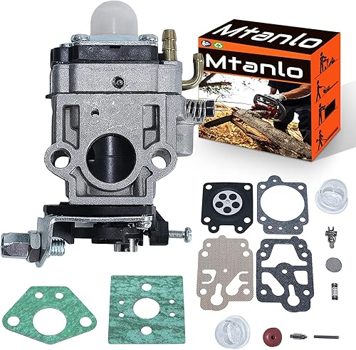 Carburatore Ricambi Decespugliatore Benzina 2 Tempi per 52cc 49cc 43cc MP15, 43CC, CG430, CG520, BC430, BC520 con Guarnizioni Carburatore Decespugliatore Kit - Honorern