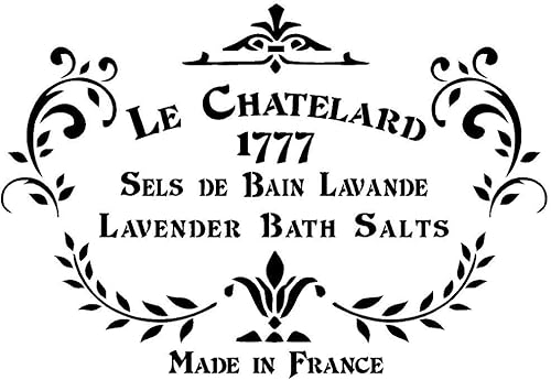 A5 stencil shabby chic, French Vintage, riutilizzabile, 125 micron Mylar (157) - Honorern