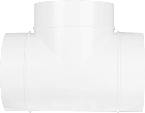 Connettore per condotto Ø100mm Splitter a 3 vie (90 gradi) xd - Connettore per condotto tondo - Ventola di scarico - Tee di sfiato dell'essiccatore - Plastica ABS Ø10cm bianca - Honorern