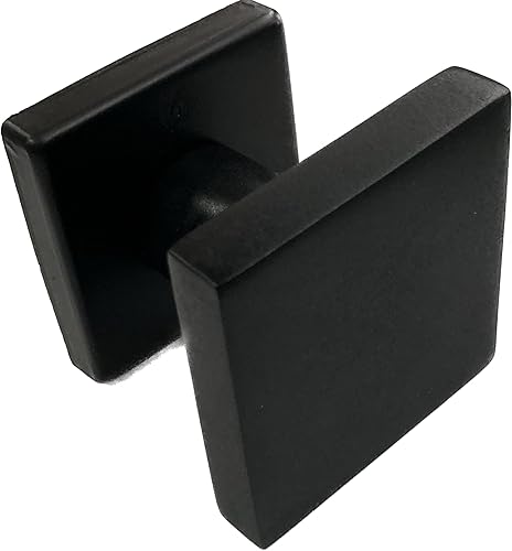 POMO POMOLO PER PORTA in alluminio anodizzato nero F5, ADATTO AL MONTAGGIO SU PORTE BLINDATE E SU PLACCHE, COME CENTROPORTA O COME MANIGLIA Q8 (QUADRATO) - Honorern