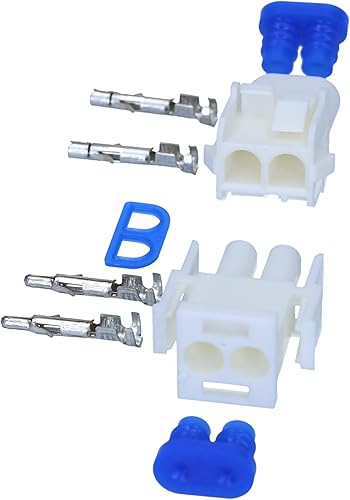 KALI-1102 - Set universale MATE-N-LOK a 2 poli con contatti e guarnizioni IP 57, spina elettrica bianca, poliammide 6,6, connettori per illuminazione, circuiti stampati, dimensione griglia - Honorern