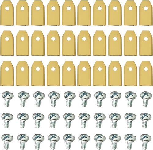 Lame di Ricambio di Alta qualità per Tosaerba robotizzatiHusqvarna,Automower,Gardena con Viti Innovative - Lame di Ricambio universali Automower - Lama per rasaerba Robot - 30 Pezzi - Honorern