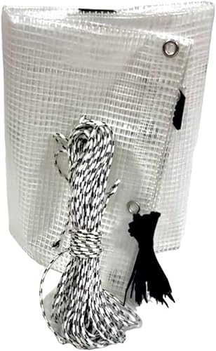 Pinto FERRAMENTA Telo Telone Occhiellato PVC Multiuso per Esterno Impermeabile Rinforzato Trasparente 100 Fascette e 10MT Corda Omaggio Coperture Copri Legna Antipioggia Antistrappo (2.5x3.5 mt) - Honorern