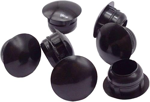 SKIR'CO Tappi per fori in plastica nera da 12 mm, tappi per fori per trapano, tappi per fori per mobili, tappi per fori per viti, 25 pezzi - Honorern
