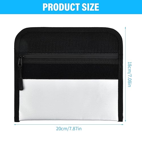 2 Pezzi Porta Documenti Impermeabile, 20*13cm Borsa Ignifuga e Impermeabile, Borsa Sicura per Contanti, Antincendio Impermeabile, Ideale per Riporre Contanti, Documenti, Passaporti e Oggetti di Valore - Honorern
