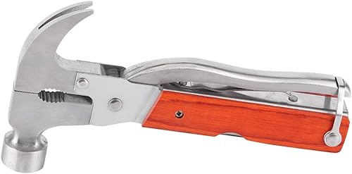 Pinza Multifunzionale con Martello da Carpentiere in Acciaio Inossidabile - Kit di Sopravvivenza da Campeggio in Giardino Esterno con Pinze, Forbici, Martello, Coltello, - Honorern
